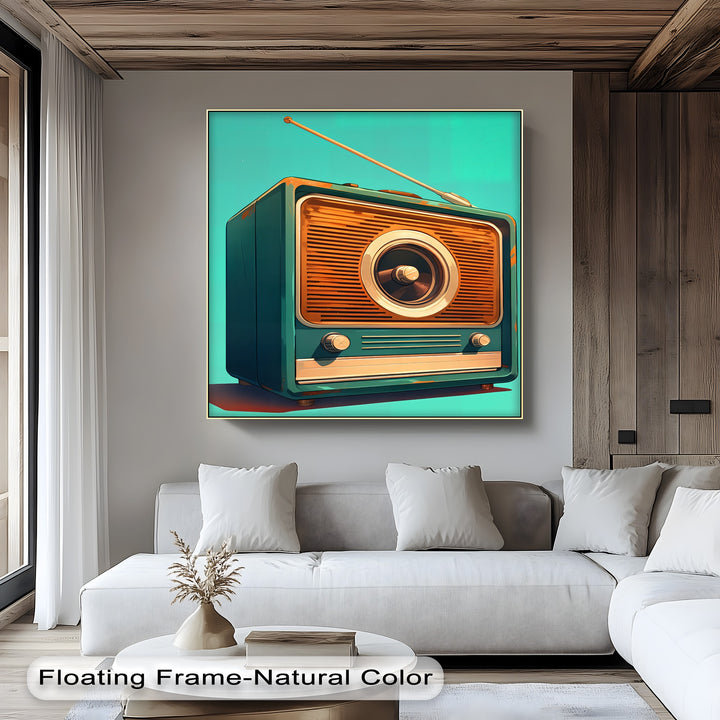Signal Revival – Vintage Radio Abstract Canvas Print