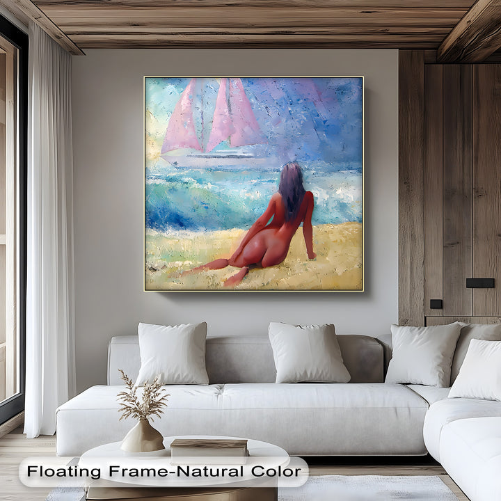 Serenity by the Shore – Erotic Canvas Print