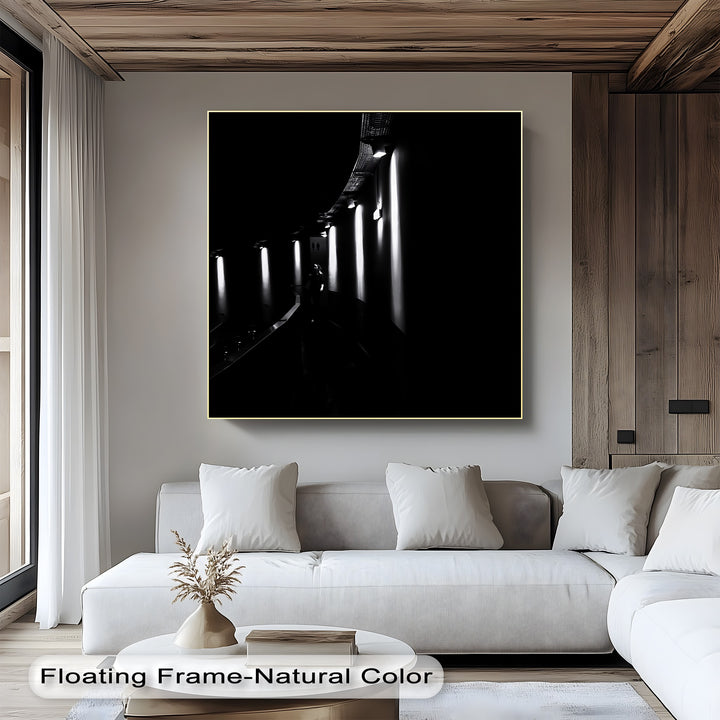 Echo Passage – Abstract Light Corridor Canvas Prints