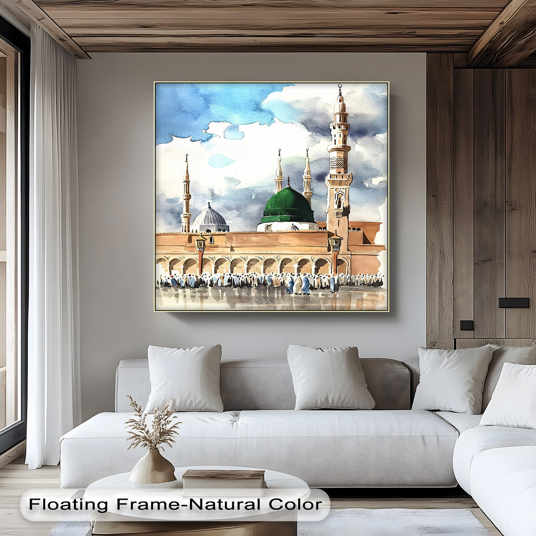 Sacred Serenity – Al-Masjid an-Nabawi Islamic Canvas Print