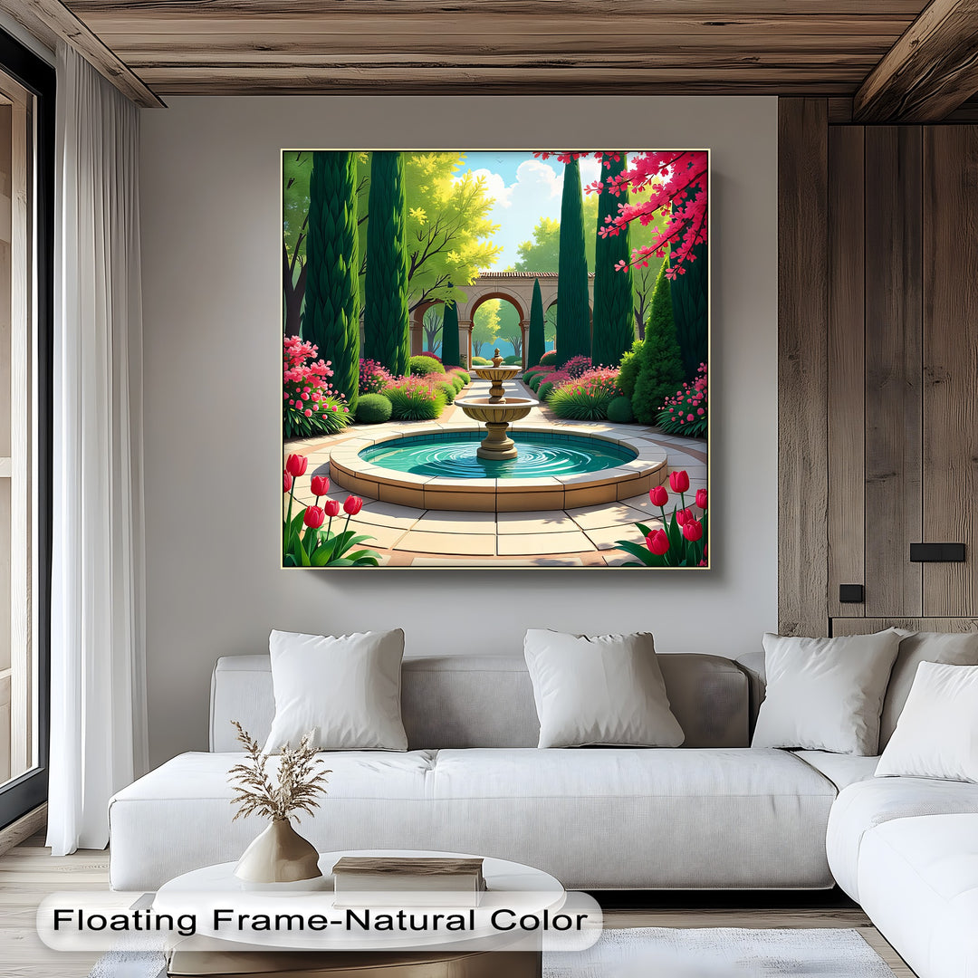 Spring Serenity – Mediterranean Garden Canvas Print