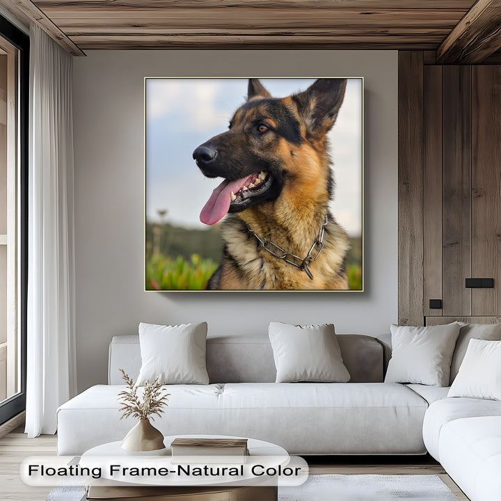 Loyal Guardian – German Shepherd Outdoor Portrait Puppies Canvas Print