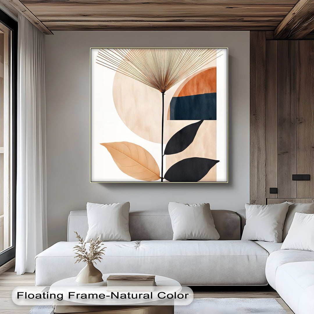 Geometric Botanical Abstract Canvas Wall Art | Colorful Art