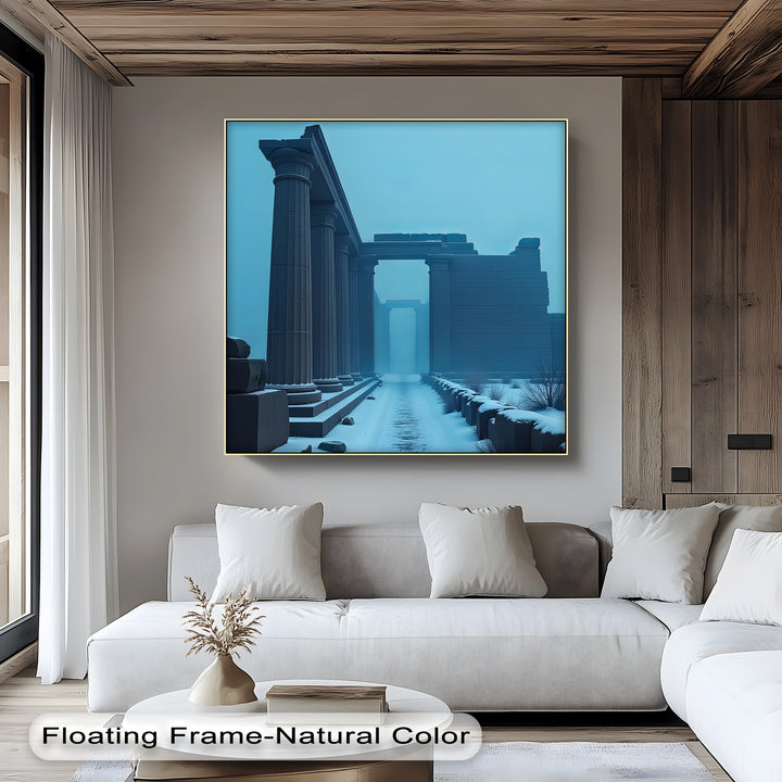 Frozen Passage – Ancient Ruins Canvas Print