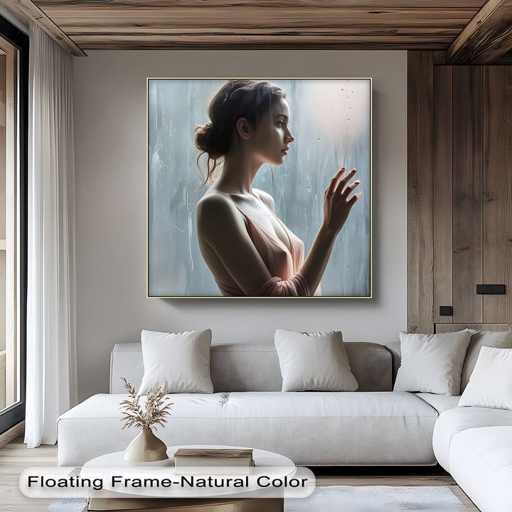 Rain-Kissed Elegance – Erotic Canvas Print