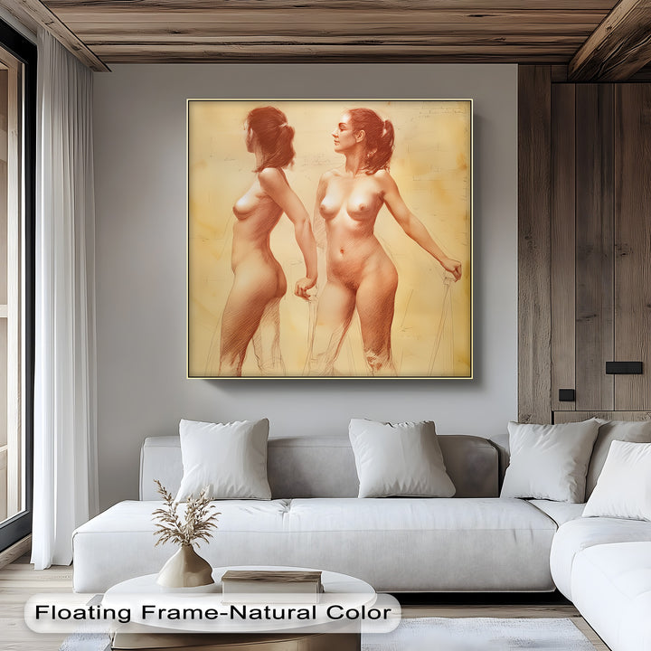 Dual Nude Study – Sexy Canvas Wall Art | Large Framed Wall Art