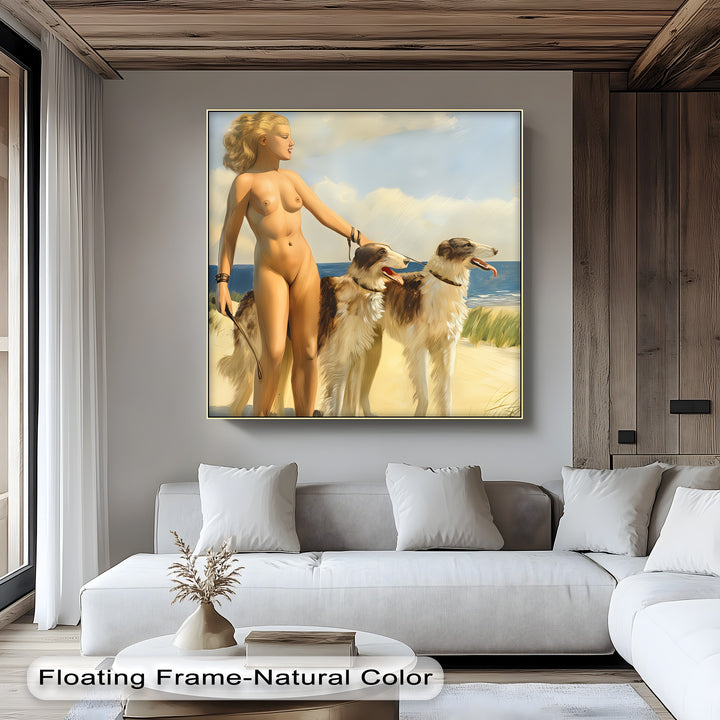 Golden Horizon – Nude Woman Canvas Art | Framed Canvas Prints