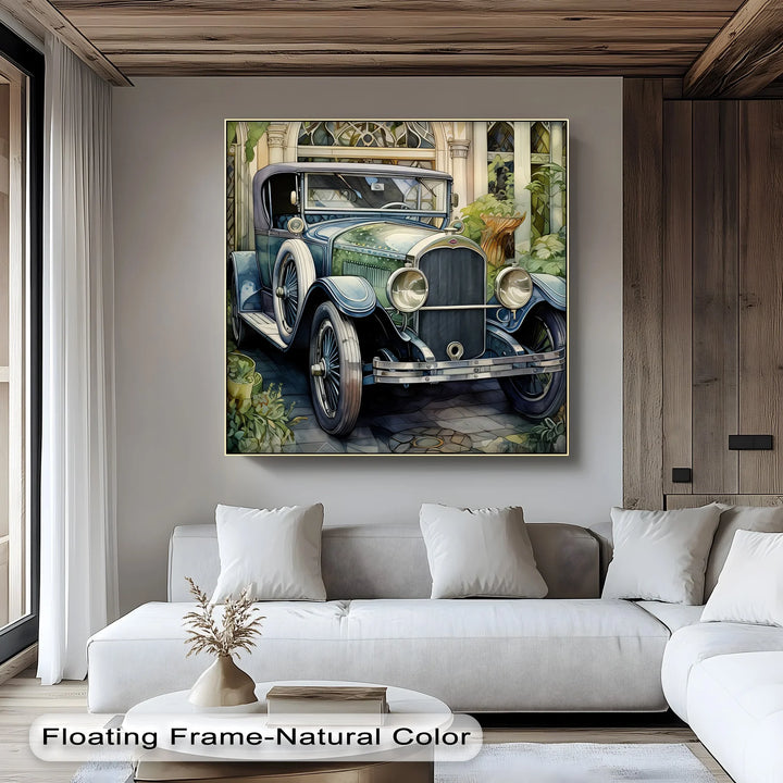 Vintage Elegance – Classic Car by Garden Villa Canvas Print - MyPhotoStation