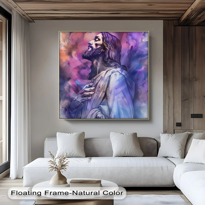 Jesus Looking to the Heavens – Jesus Canvas Print