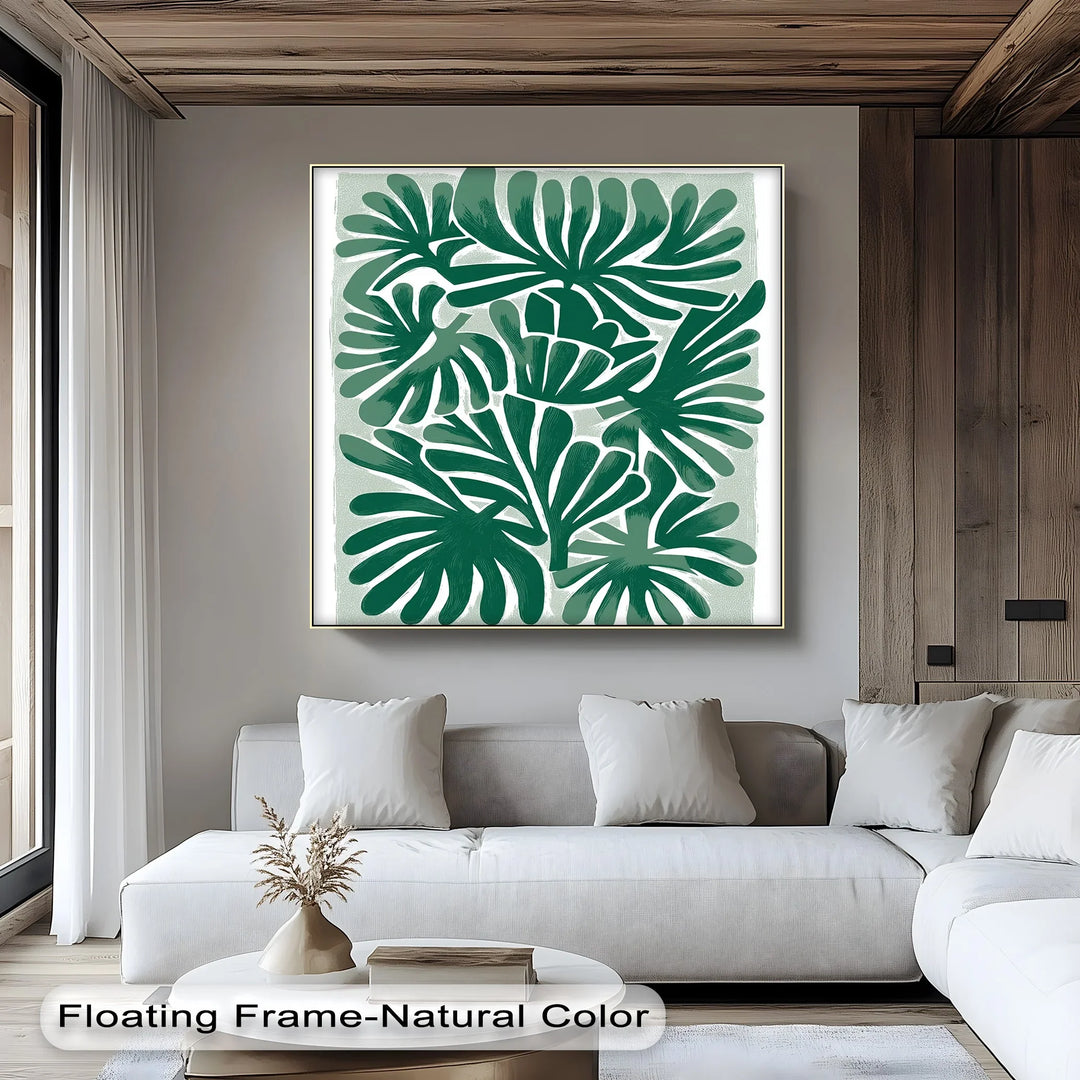 Tropical Frond Symphony – Bold Green Botanical Canvas Print - MyPhotoStation