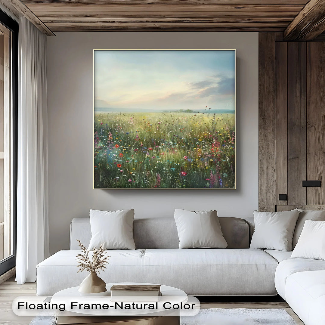 Whispers of Wildflowers – Blooming Meadow Landscape Canvas Print