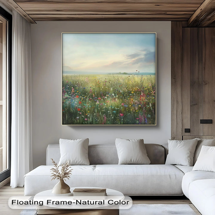 Whispers of Wildflowers – Blooming Meadow Landscape Canvas Print