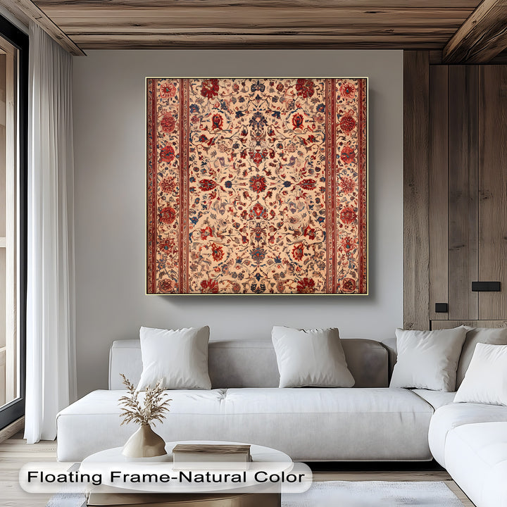 Timeless Harmony – Persian Floral Rug Canvas Print
