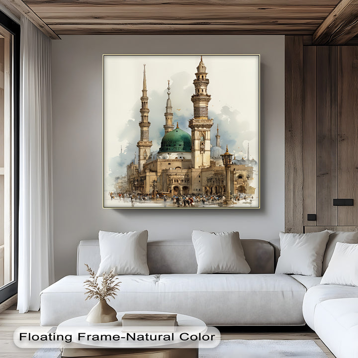 Sacred Serenity – Al-Masjid an-Nabawi Medina Canvas Print