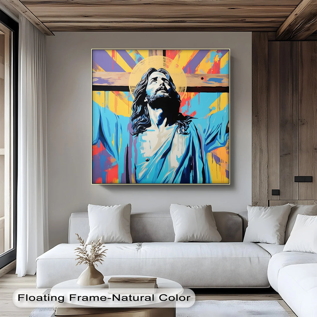 Uplift your décor with this unforgettable canvas painting, blending sacred meaning with contemporary style.

