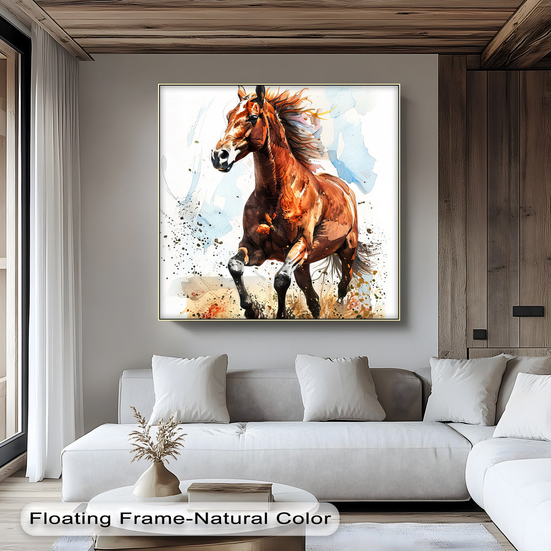 Fiery Gallop – Dynamic Chestnut Horse Canvas Print