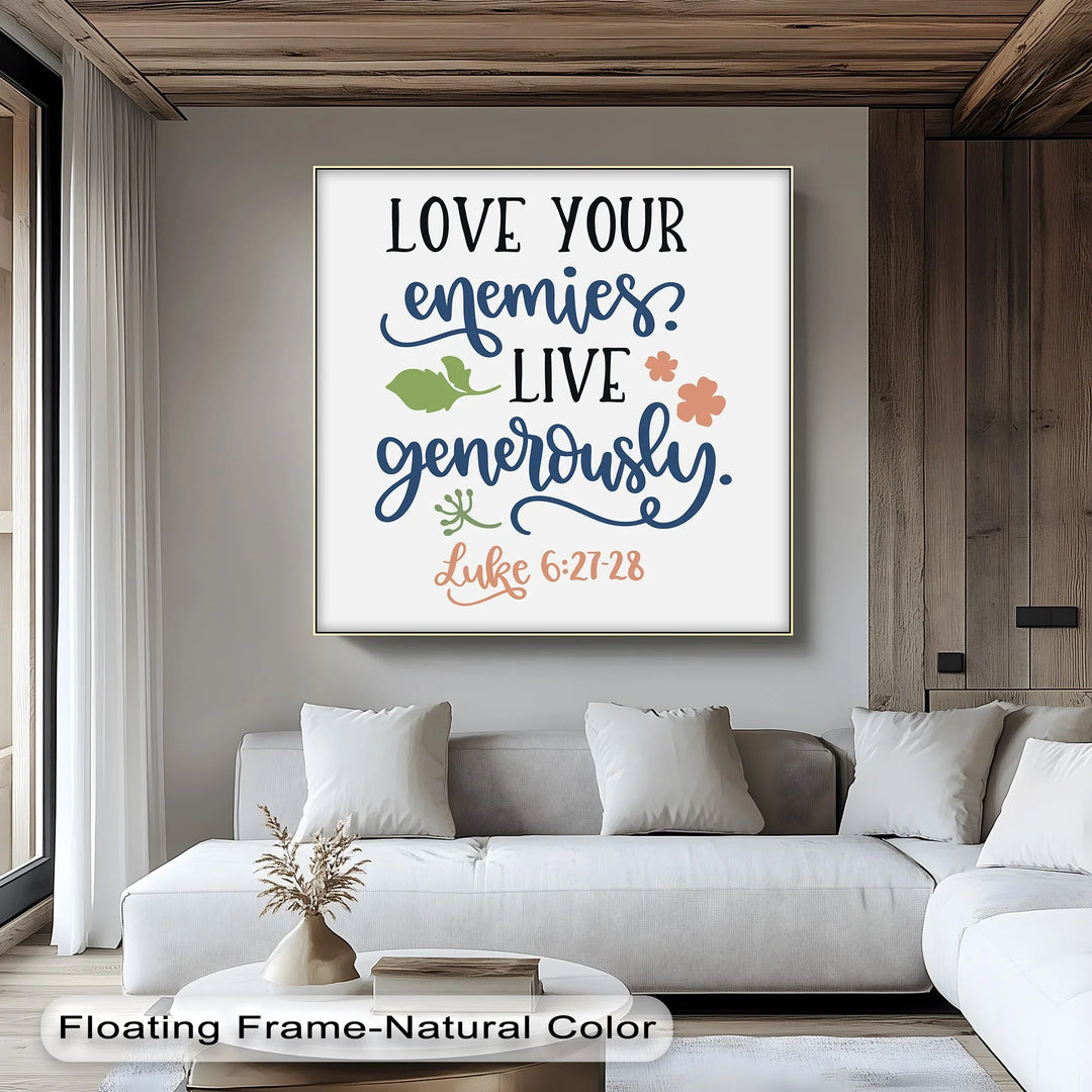 Faith-based wall decor about generosity
