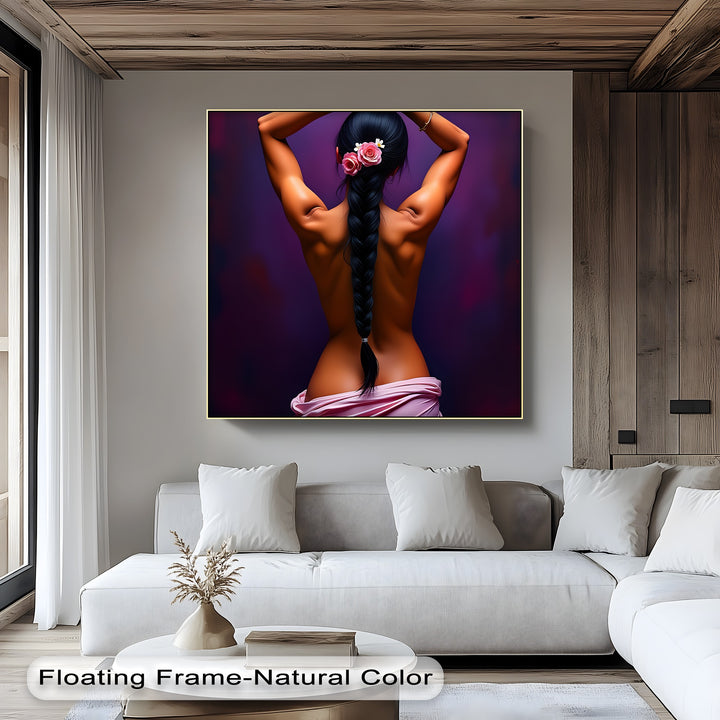 large erotic canvas wall art elegant purple backdrop décor
