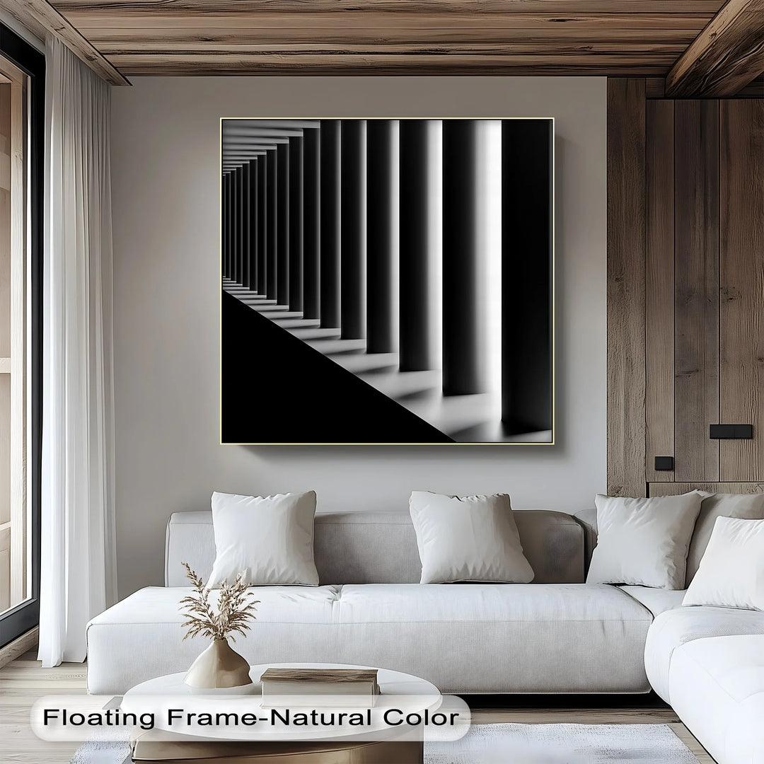 Eternal Symmetry – Monochrome Columns Canvas Prints - MyPhotoStation