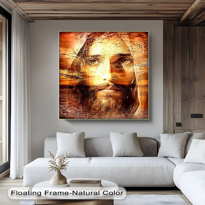 Divine Gaze – Contemporary Jesus Portrait Canvas Wall Art