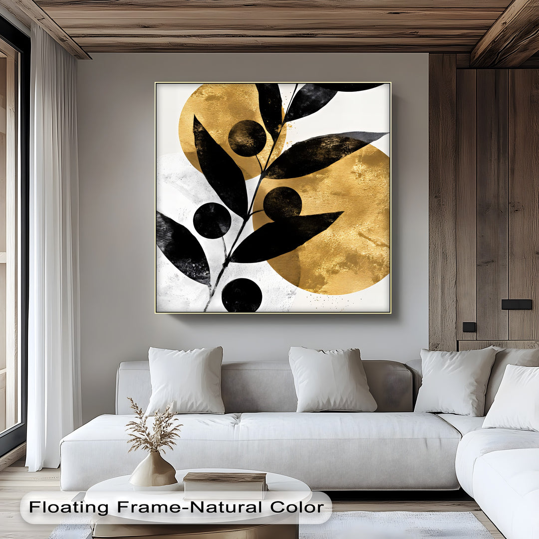 Golden Balance – Abstract Black and Gold Canvas Wall Art | Abstract Art