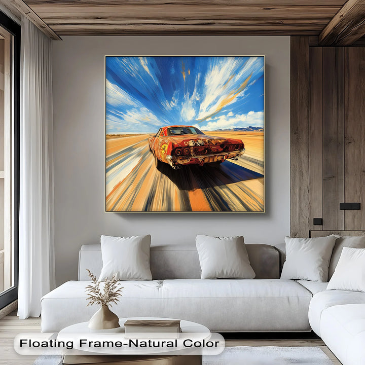 Blazing Speed on Desert Highway – Car Canvas Print - MyPhotoStation