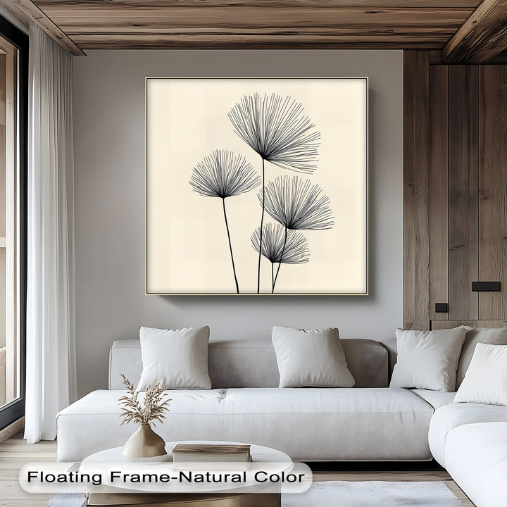 line art plant canvas wall art
