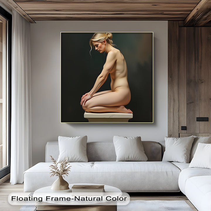 Quiet Reverie – Classical Nude Canvas Wall Art | Oversized Wall Art