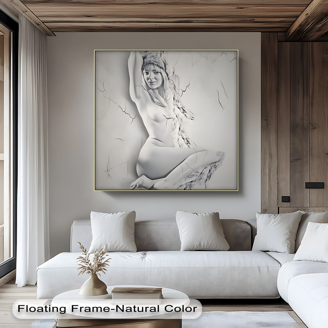 seductive nude figure artwork luxury large canvas wall decor