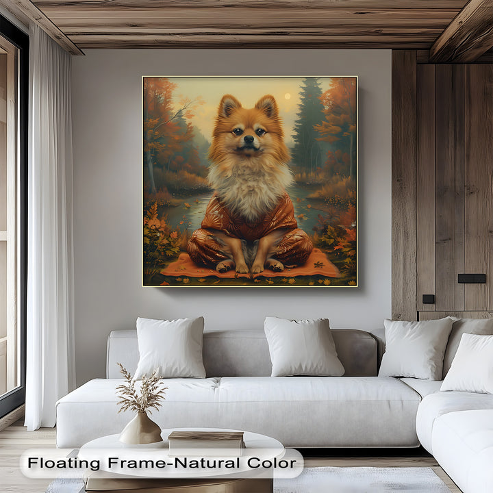 Zen Fox Pup – Autumn Forest Portrait Puppies Canvas Print