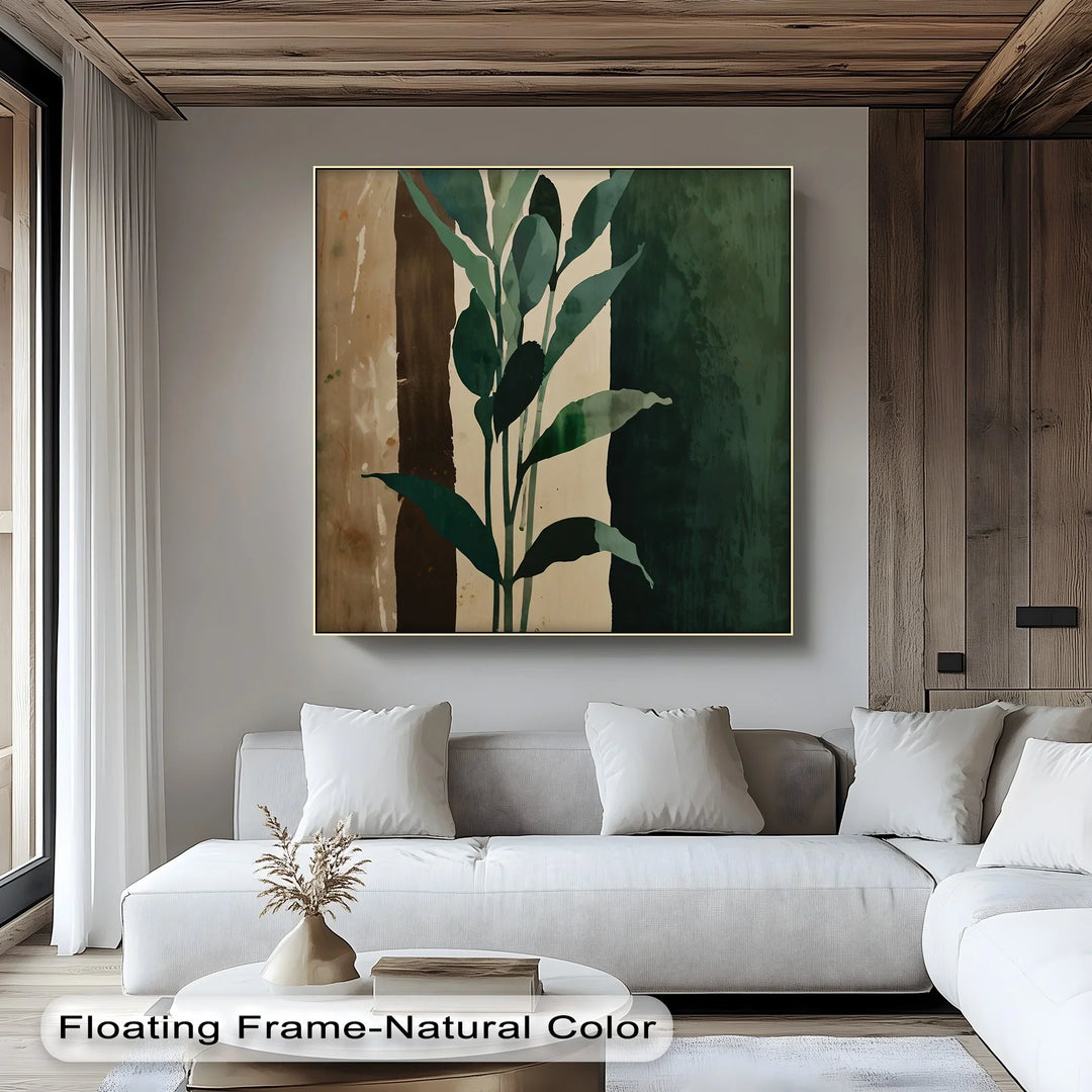 Earth Tones Foliage – Leaf Silhouette Canvas Print - MyPhotoStation