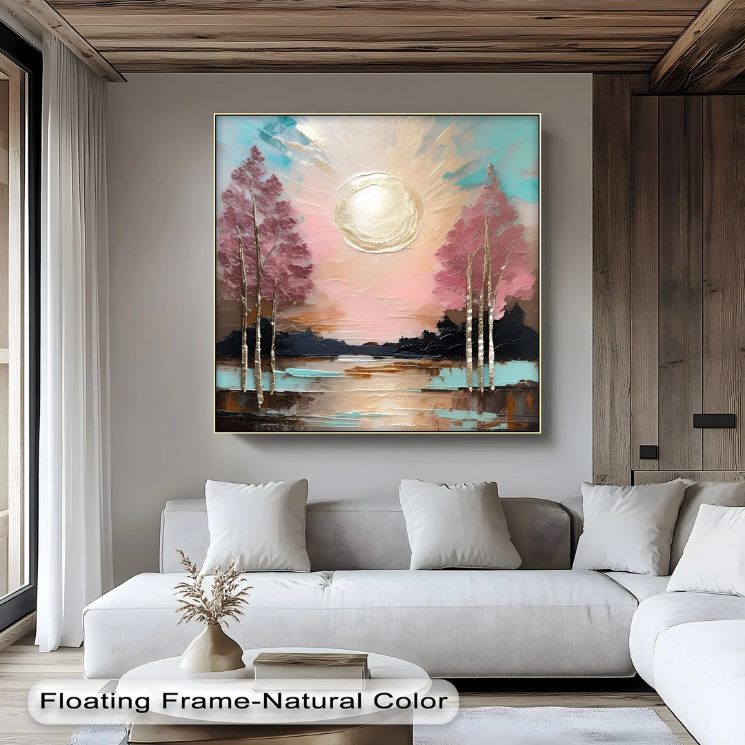 Modern pastel abstract nature wall decor

