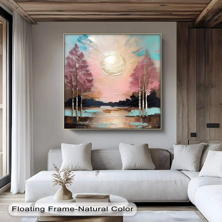 Modern pastel abstract nature wall decor

