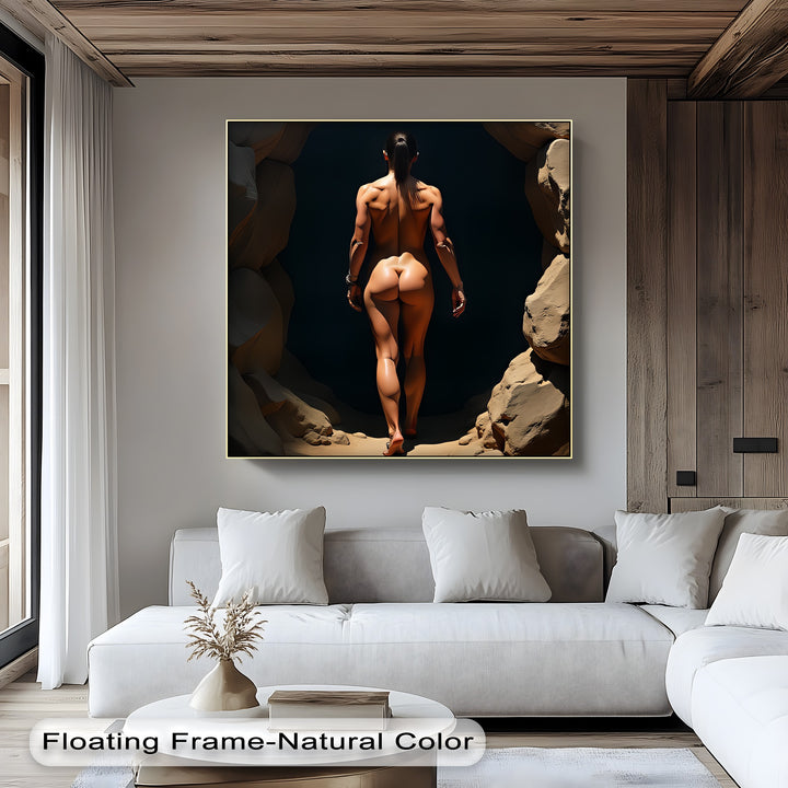 Into the Unknown – Desert Nude Canvas Wall Art | Living Room Art