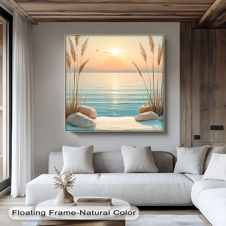Serenity at Sunrise – Coastal Minimalist Canvas Print