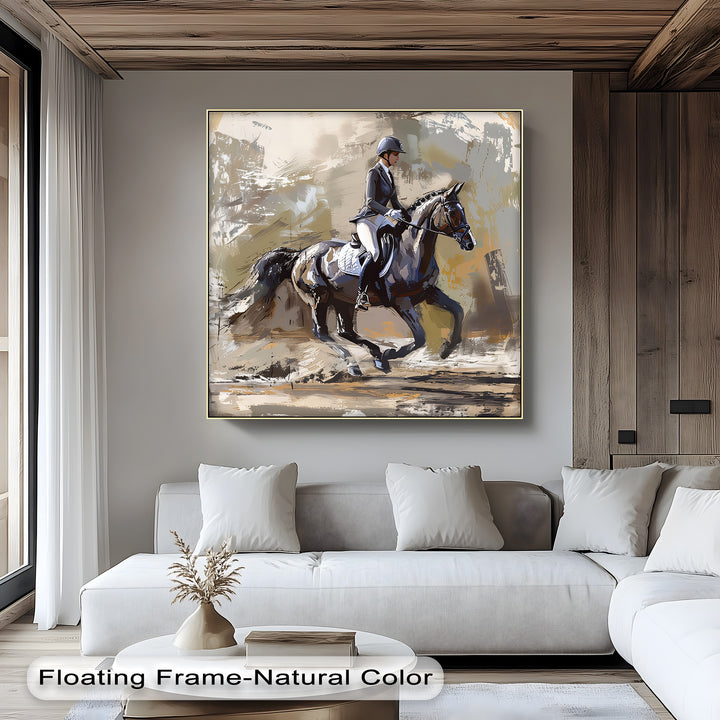 Equestrian Rider with Galloping - Horse Canvas Print