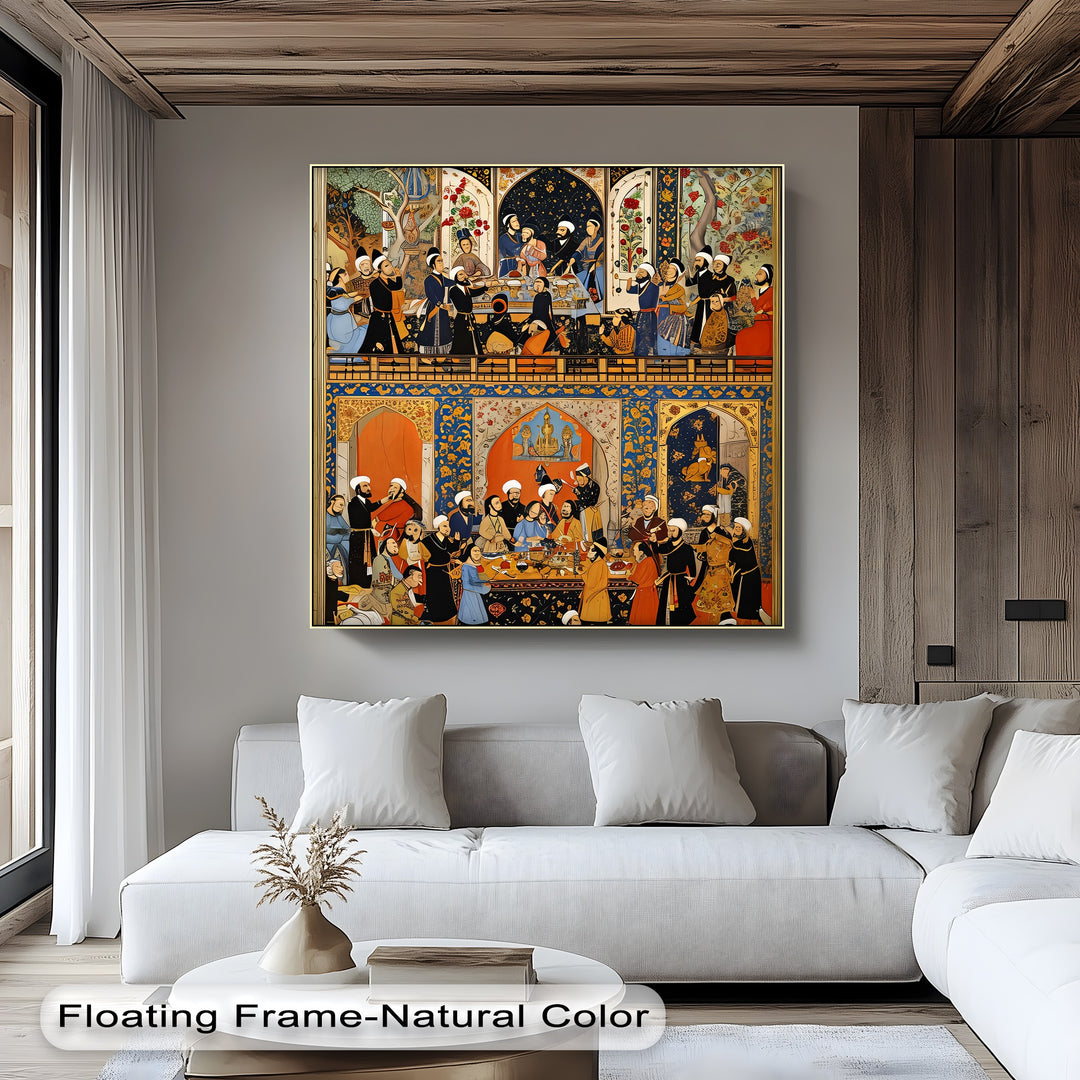 Royal Feast – Persian Miniature Canvas Print