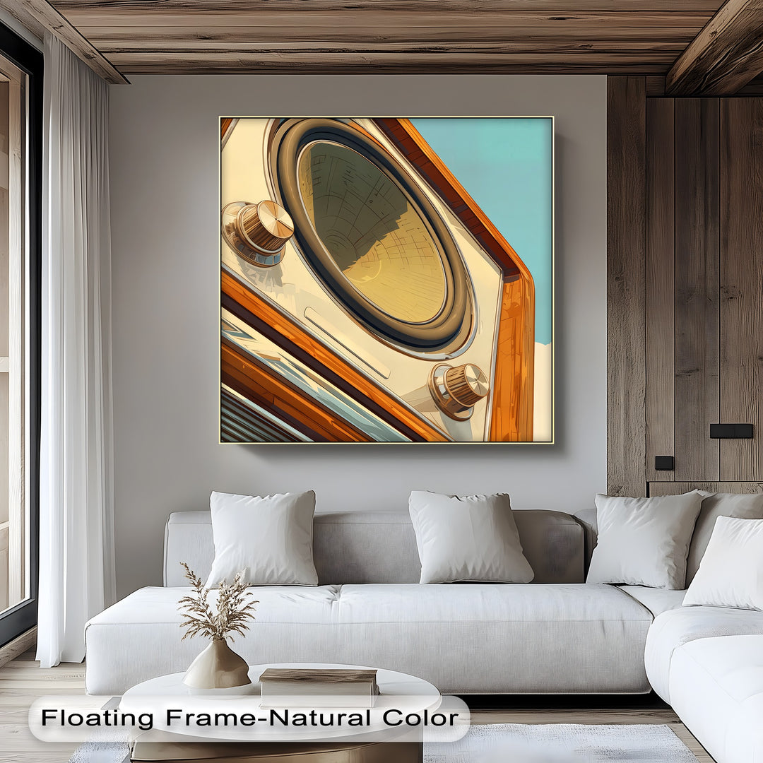 Golden Frequencies – Retro Radio Dial Canvas Print