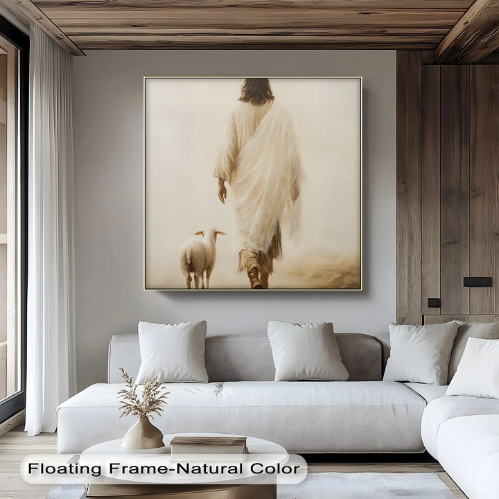 The Shepherd’s Path – Jesus Walking with Lamb Canvas Print - MyPhotoStation