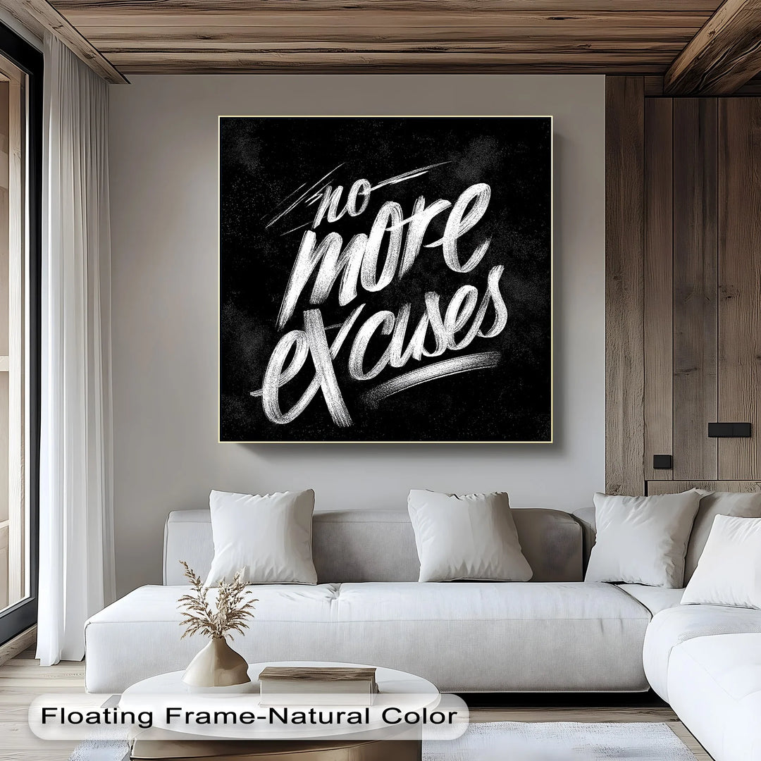 Gritty hand-lettered quote canvas for home gyms

