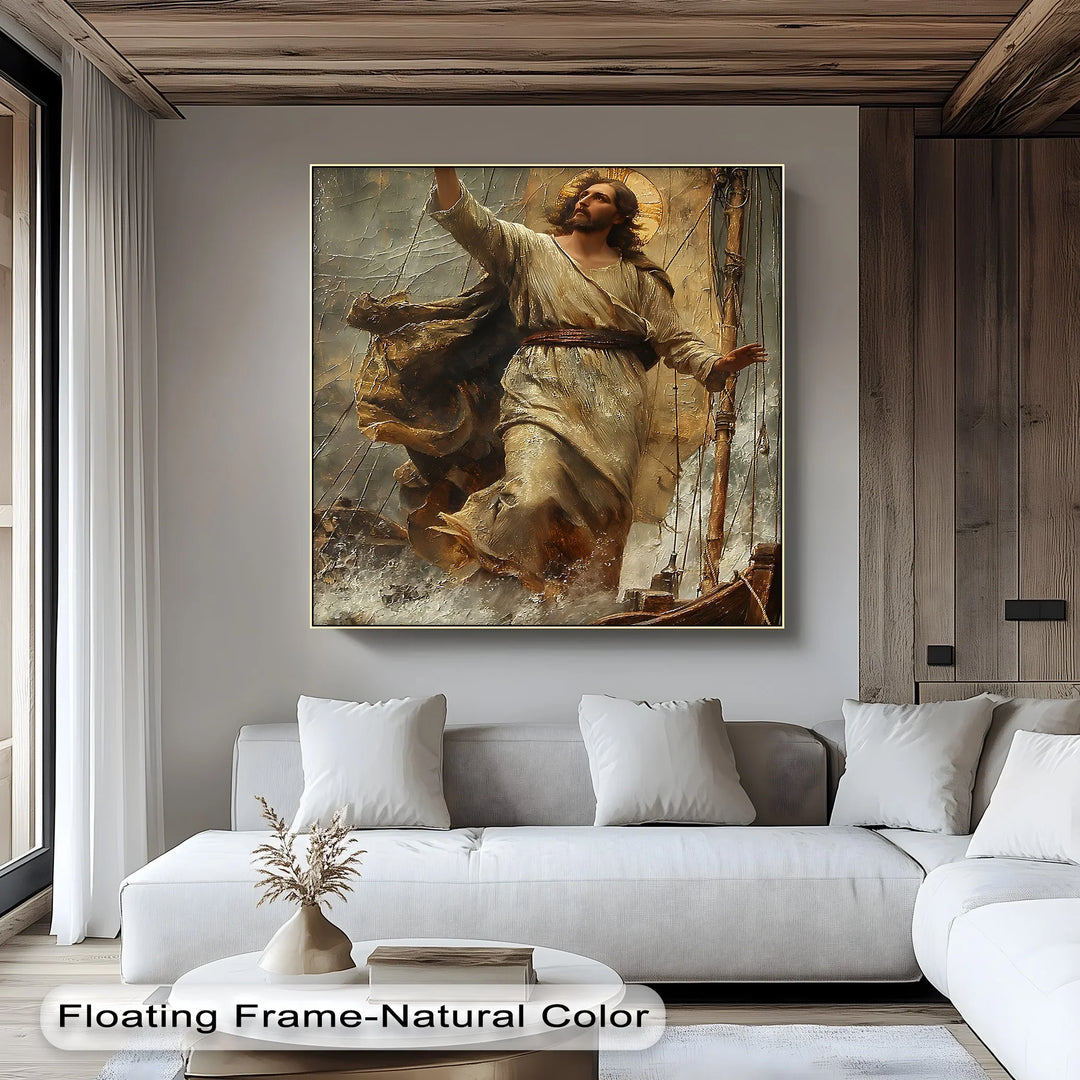 Jesus Calming the Storm – Inspirational Christian Canvas Print - MyPhotoStation