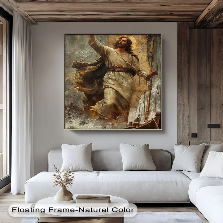 Jesus Calming the Storm – Inspirational Christian Canvas Print - MyPhotoStation