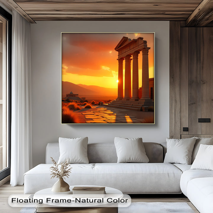 Golden Dusk – Ancient Pillars Canvas Print