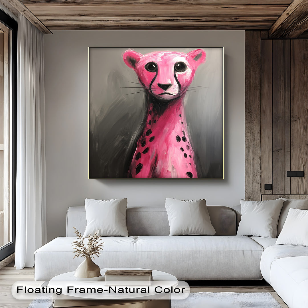 Fierce & Fuchsia – Abstract Pink Cheetah Canvas Print
