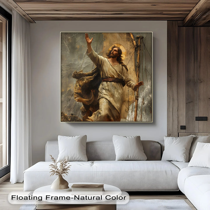 Peace in the Storm – Jesus Calming the Sea Canvas Print