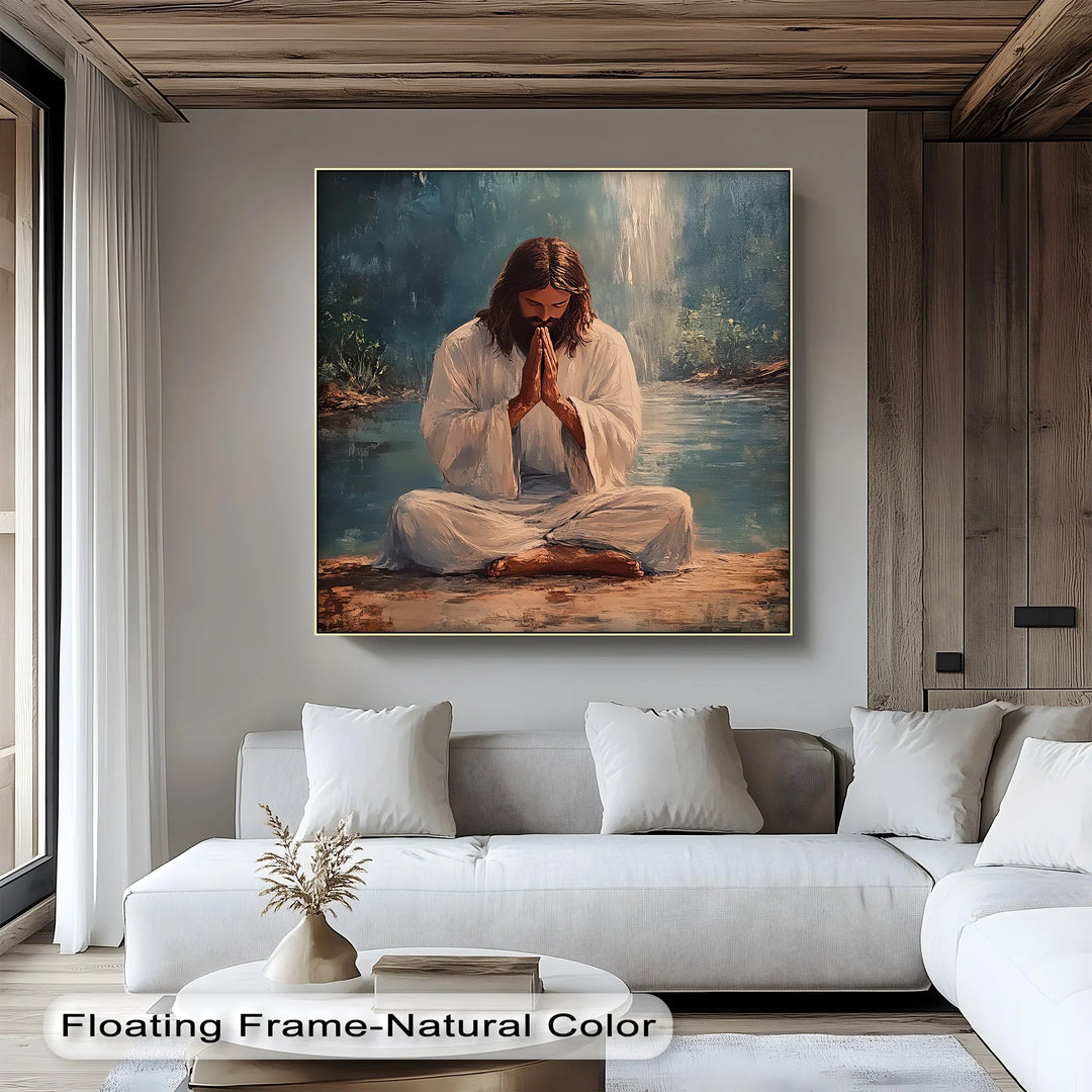 Peaceful Prayer – Jesus in Meditation Canvas Prints - MyPhotoStation