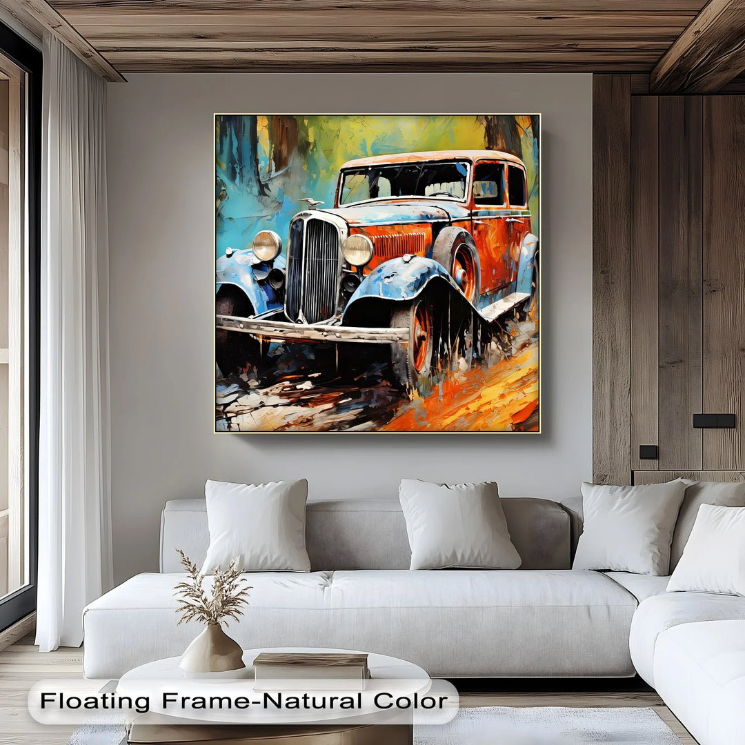 Forest Road Legend – Vintage Car Canvas Print - MyPhotoStation