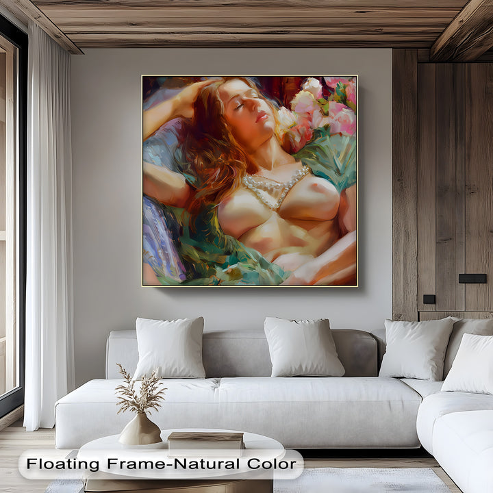 Dreaming in Bloom – Erotic Canvas Print