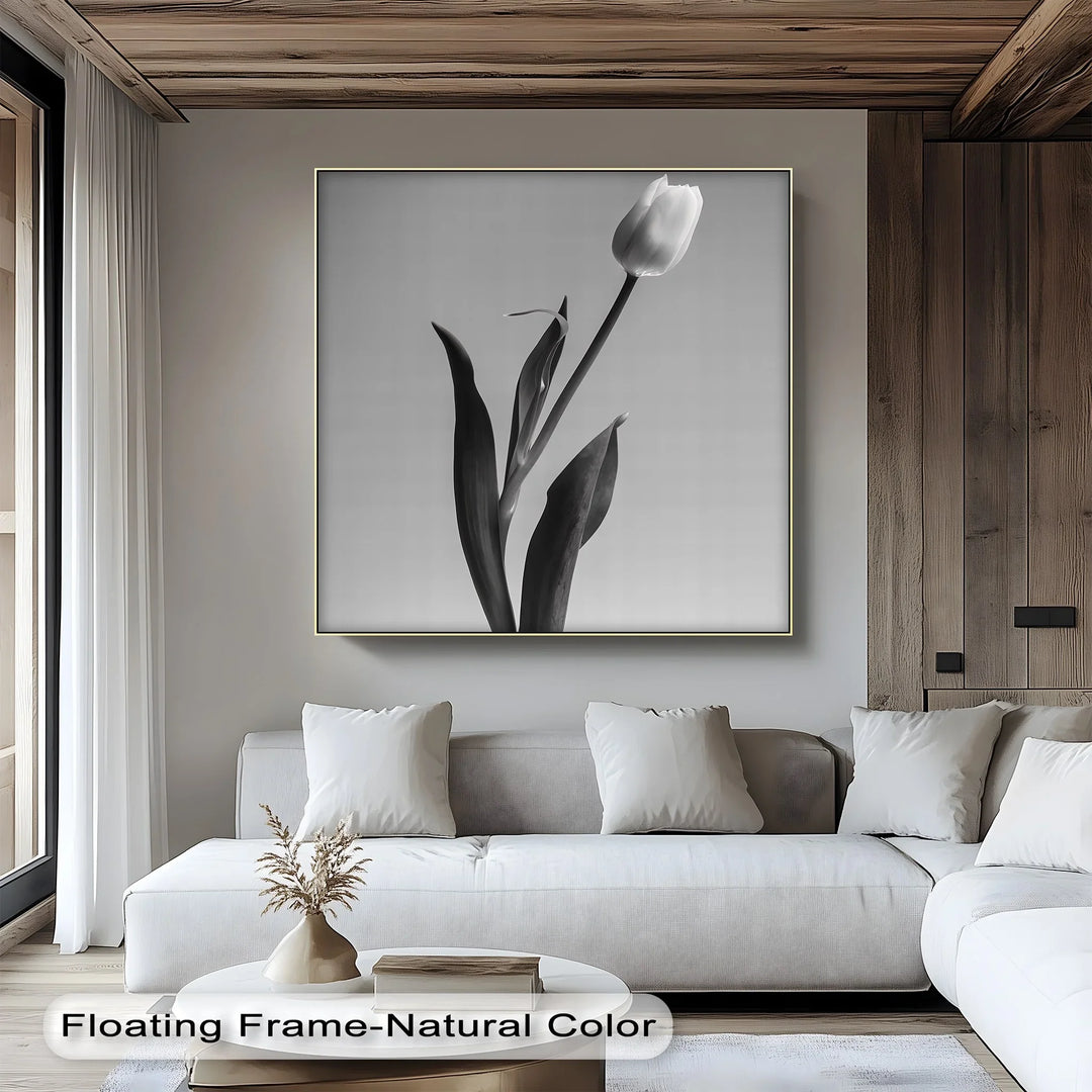 Tall Elegance – Single Tulip Minimalist Canvas Prints - MyPhotoStation