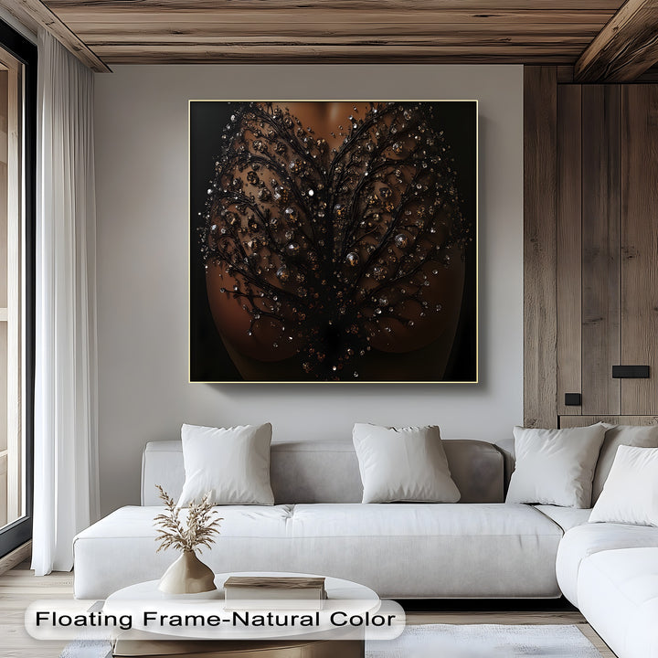 stylish oversized wall art shimmering floral design luxury décor